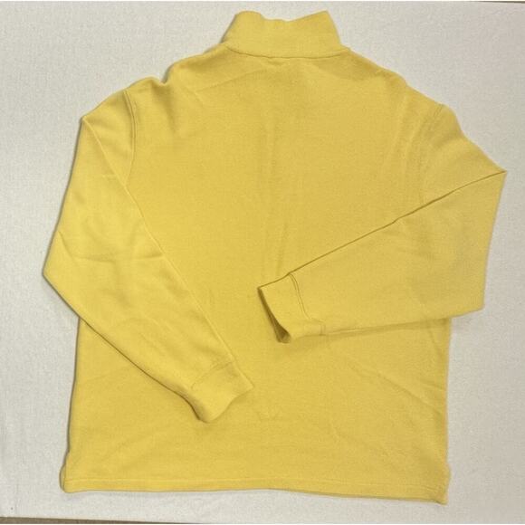 Polo Ralph Lauren Adult Men Pullover Sweatshirt 2XL Yellow Quarter Zip Blue Pony - Picture 2 of 10